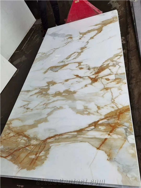 Hot Sale Italy Calacatta Gold Marble Slabs-Polished