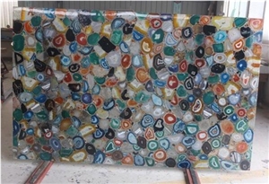 Multicolor Agate Semiprecious Stone Slabs