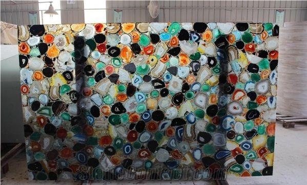 Multicolor Agate Semiprecious Stone Slabs
