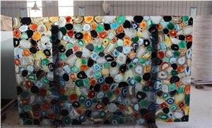 Multicolor Agate Semiprecious Stone Slabs