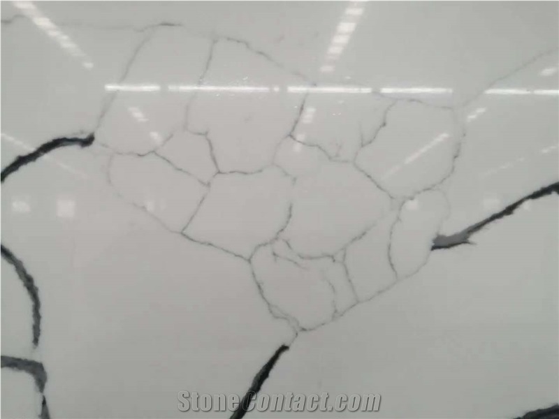 New Calacatta Artificial Quartz Slabs Polished