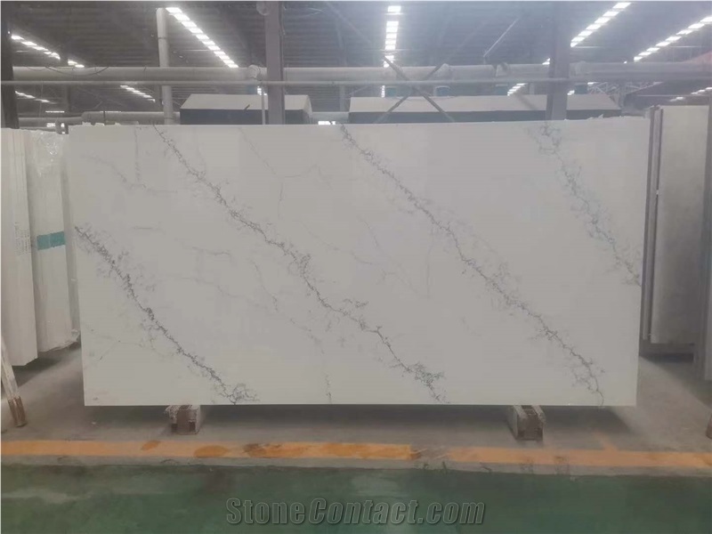 New Calacatta Artificial Quartz Slabs Polished