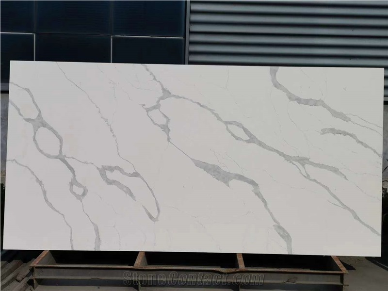New Calacatta Artificial Quartz Slabs Polished