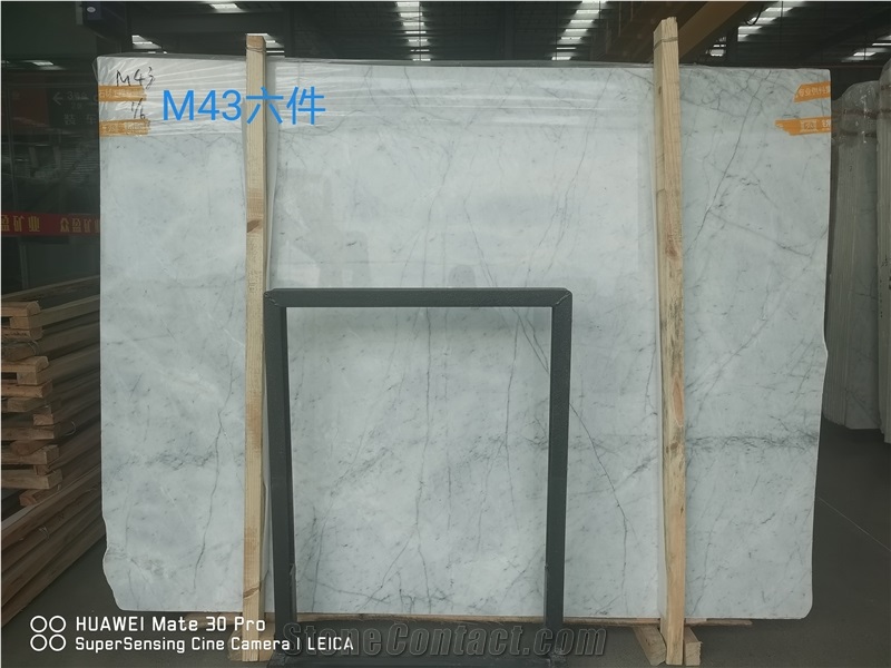 New Carrara White Iran Marble Slabs