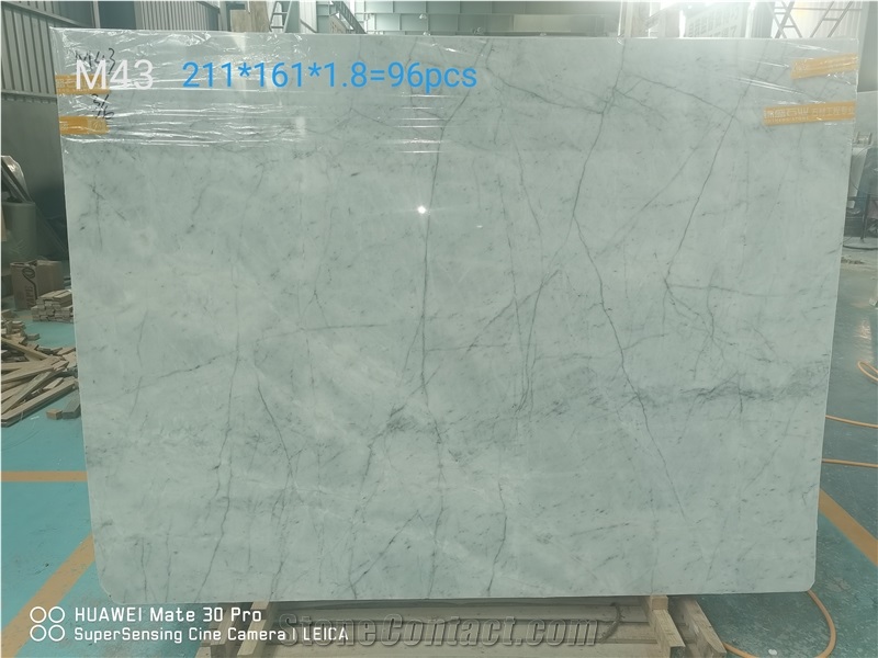 New Carrara White Iran Marble Slabs