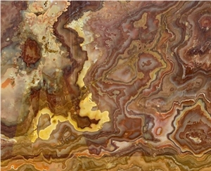 Pakistan Tiger Onyx Brown Polished Tiles & Slabs
