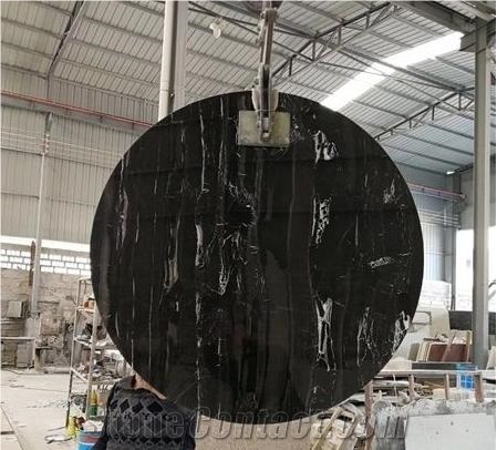 Silver Dragon Black Marble Coffee Table Tops-Polished