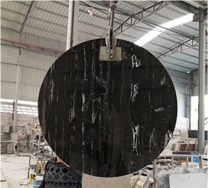 Silver Dragon Black Marble Coffee Table Tops-Polished