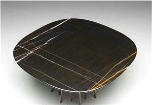 Silver Dragon Black Marble Coffee Table Tops-Polished