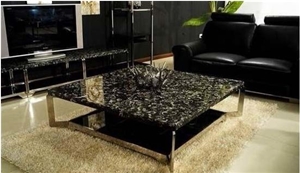 Silver Dragon Black Marble Coffee Table Tops-Polished