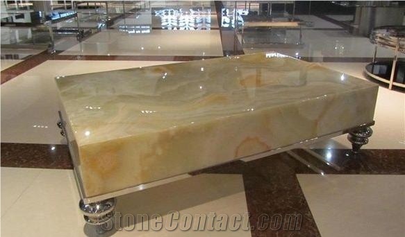 Turkey Tiger Brown Onyx Polished Coffee Table Tops