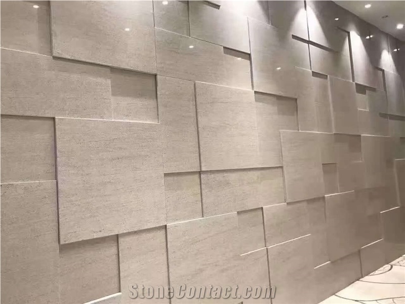 Turkey Woodstone Limestone Beige Honed Slabs