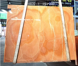Yellow Orange Polished Big Onyx Slabs -Polished