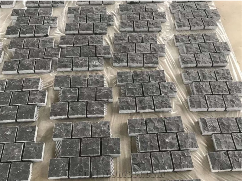 Zhangpu Black Basalt Split Meshwork Floor Tiles