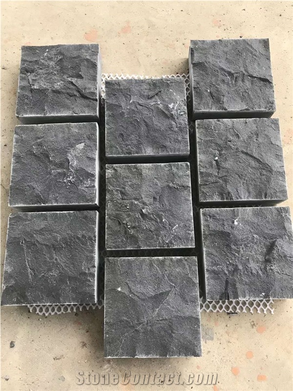 Zhangpu Black Basalt Split Meshwork Floor Tiles