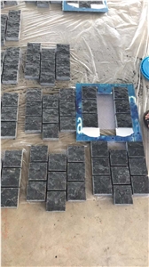 Zhangpu Black Basalt Split Meshwork Floor Tiles