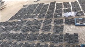 Zhangpu Black Basalt Split Meshwork Floor Tiles