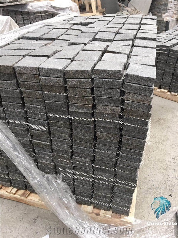 Black Granite Grey Cobble Stone Paving Stone