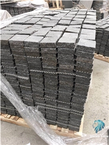 Black Granite Grey Cobble Stone Paving Stone