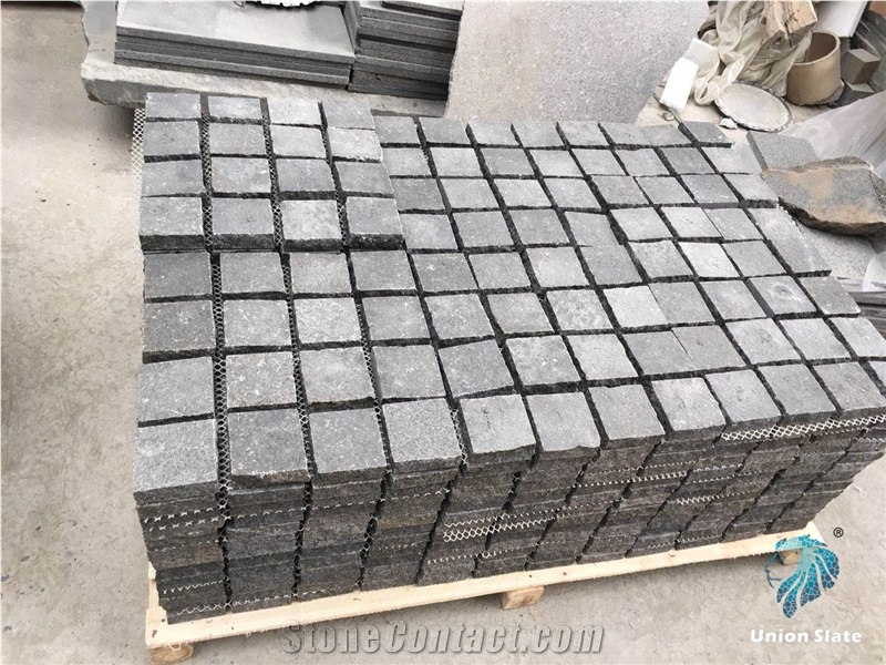 Black Granite Grey Cobble Stone Paving Stone
