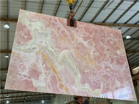 Pink Onyx Polished Slabs & Tiles