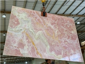 Pink Onyx Polished Slabs & Tiles