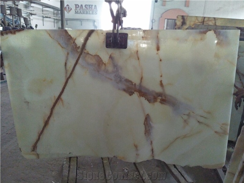 Pakistani Light Green Onyx Tiles & Slabs