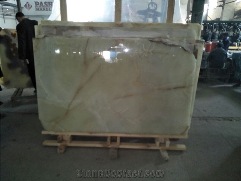 Pakistani Light Green Onyx Tiles & Slabs