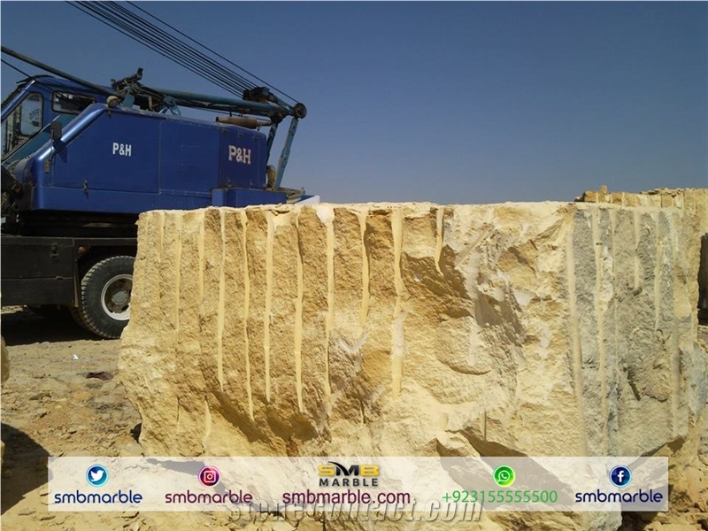 Pakistani Mango Sandstone Blocks (Uncut Stone)