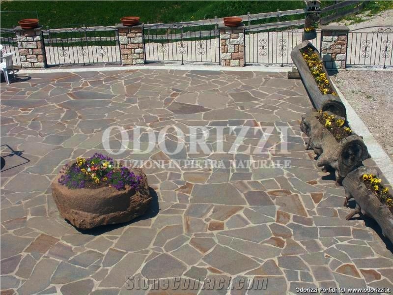 Delgorsa Porphyry Flagstone - Crazy Paving Flagstone Patio Paver