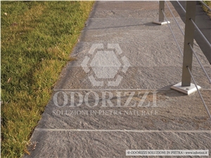 Delgorsa Porphyry Paving Tiles, Porfido Trentino Sawn Edges Pavers