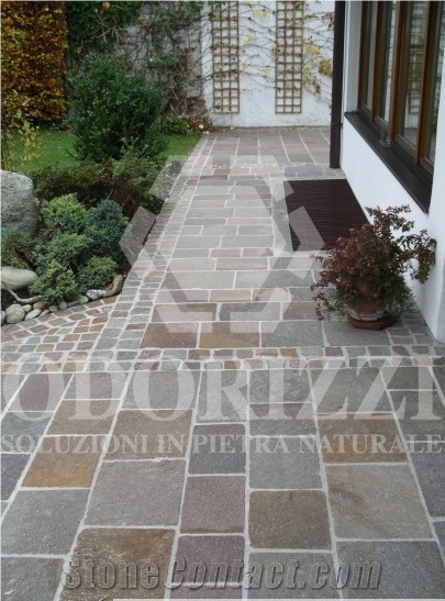 Delgorsa Porphyry Paving Tiles, Split Edges