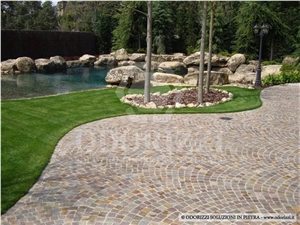 Porphyry Cubes, Mixed Color Cobble Stone, Pavers, Patio Cubes, Road Cobbles