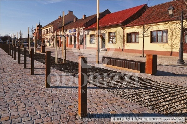 Porphyry Cubes, Mixed Color Cobble Stone, Pavers, Patio Cubes, Road Cobbles