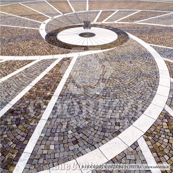 Porphyry Cubes, Mixed Color Cobble Stone, Pavers, Patio Cubes, Road Cobbles