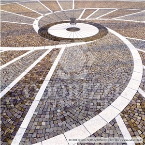 Porphyry Cubes, Mixed Color Cobble Stone, Pavers, Patio Cubes, Road Cobbles
