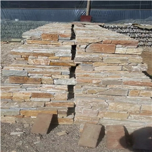Autumn Slate Stone Veneer,Honey Gold Slate Panel