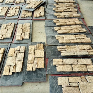 Beige Slate Wall Decoration,Masonry Walling