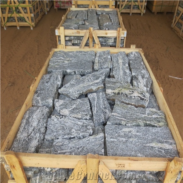 Black Granite Loose Stone Wall Cladding