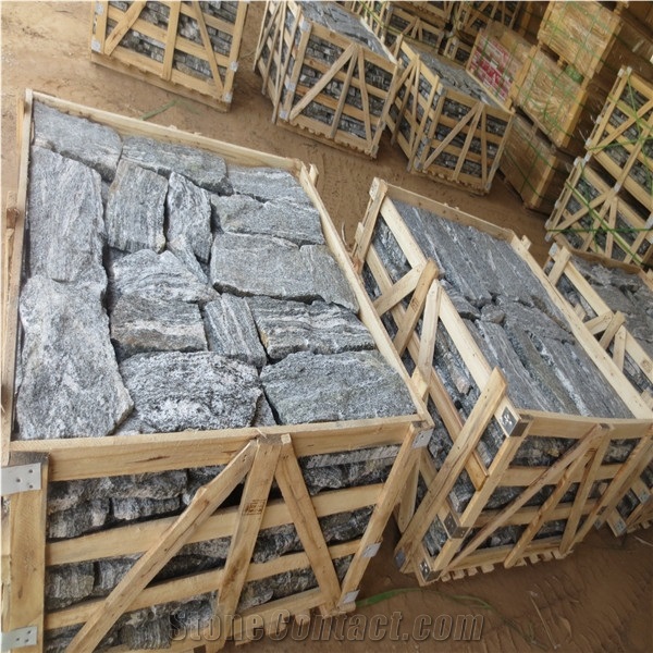 Black Granite Loose Stone Wall Cladding