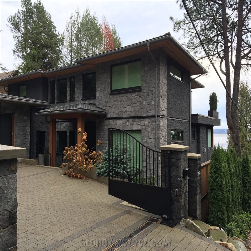 Black Limestone Decorative Brick Wall Panel