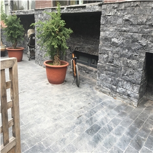 Black Limestone Tumbled Stone Tiles and Patterns
