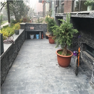 Black Limestone Tumbled Stone Tiles and Patterns