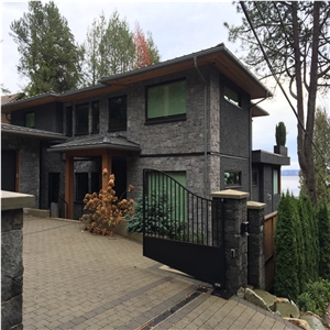 Black Limestone Wall Brick,Villa Exterior Decor