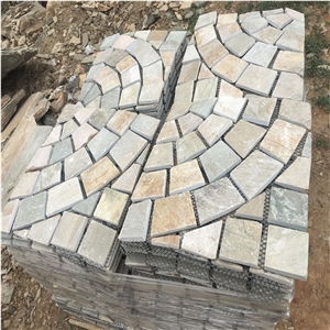 Decorative Garden Autumn Yellow Stone Flagstone