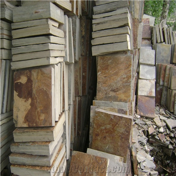 Decorative Rusty Slate Stone for Walls,Garden