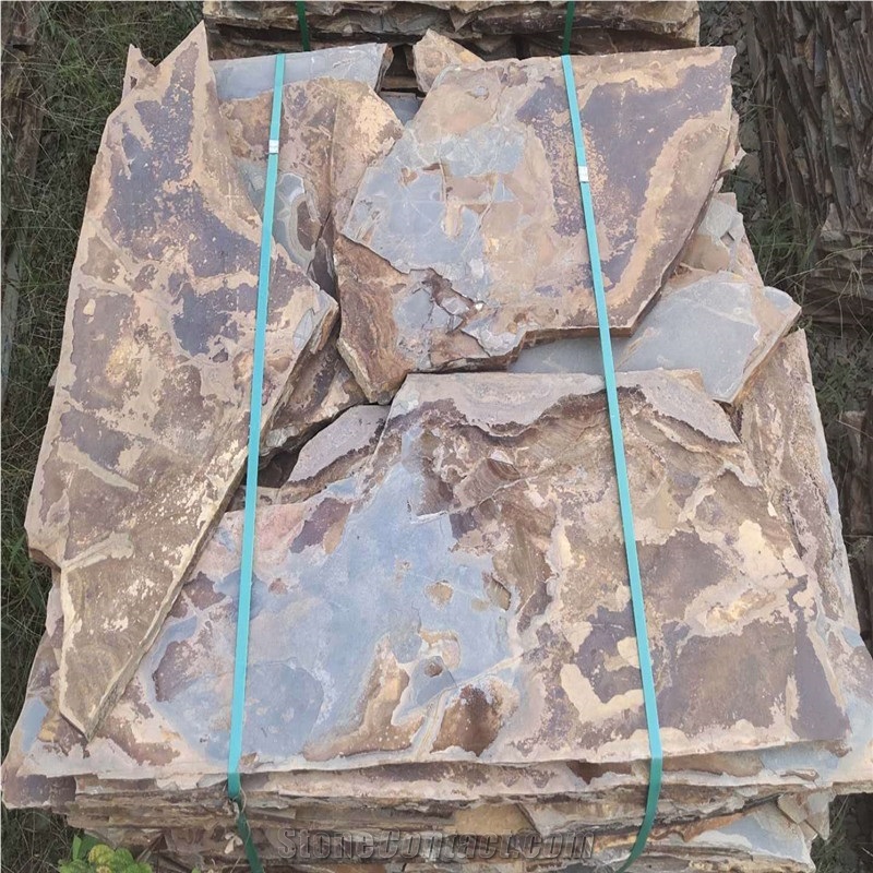 Exterior Pattern Rusty Slate Flagstone,Meshed