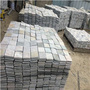 Flooring Mat Meshed Stone Tile Beige Slate