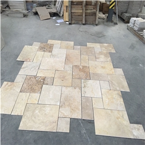 French Pattern Beige Travertine Pavers for Pool French Pattern Beige Travertine Pavers for Pool