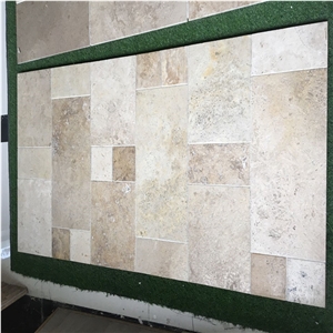 French Pattern Beige Travertine Pavers for Pool